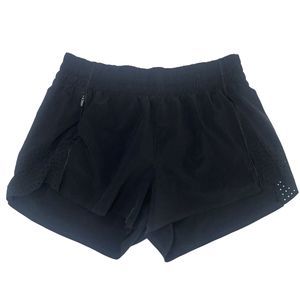 Athleta Black Hustle 3" Athletic Running Shorts Perforated Women's XXS